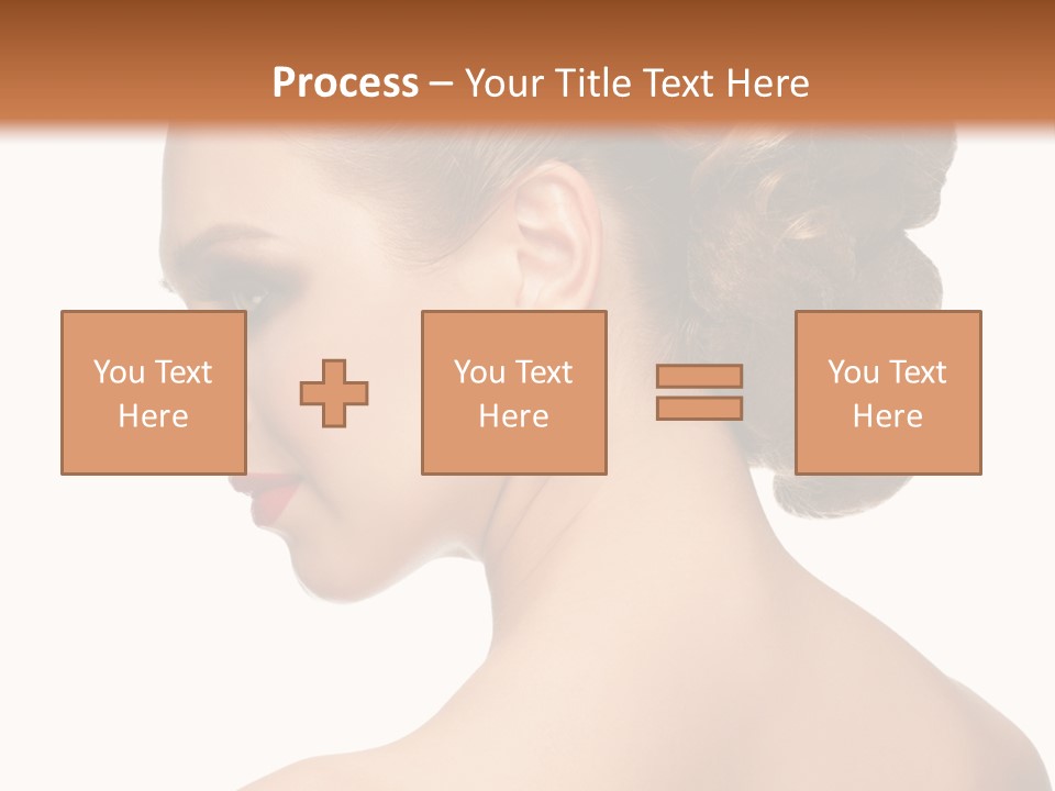 A Woman In A Dress With Her Hair In A Bun PowerPoint Template