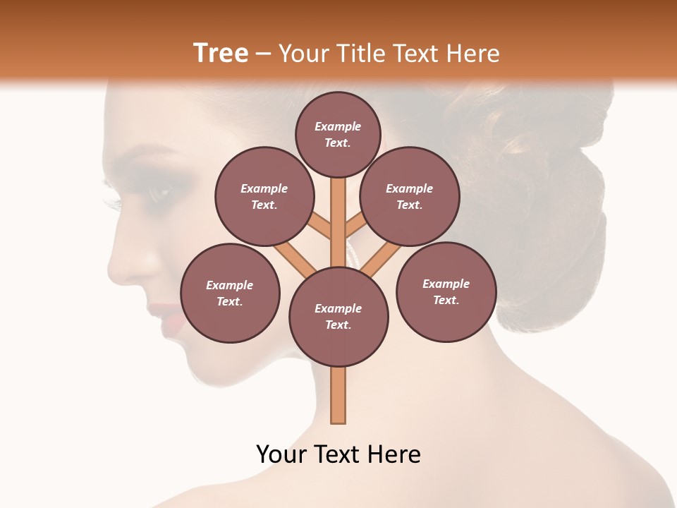 A Woman In A Dress With Her Hair In A Bun PowerPoint Template
