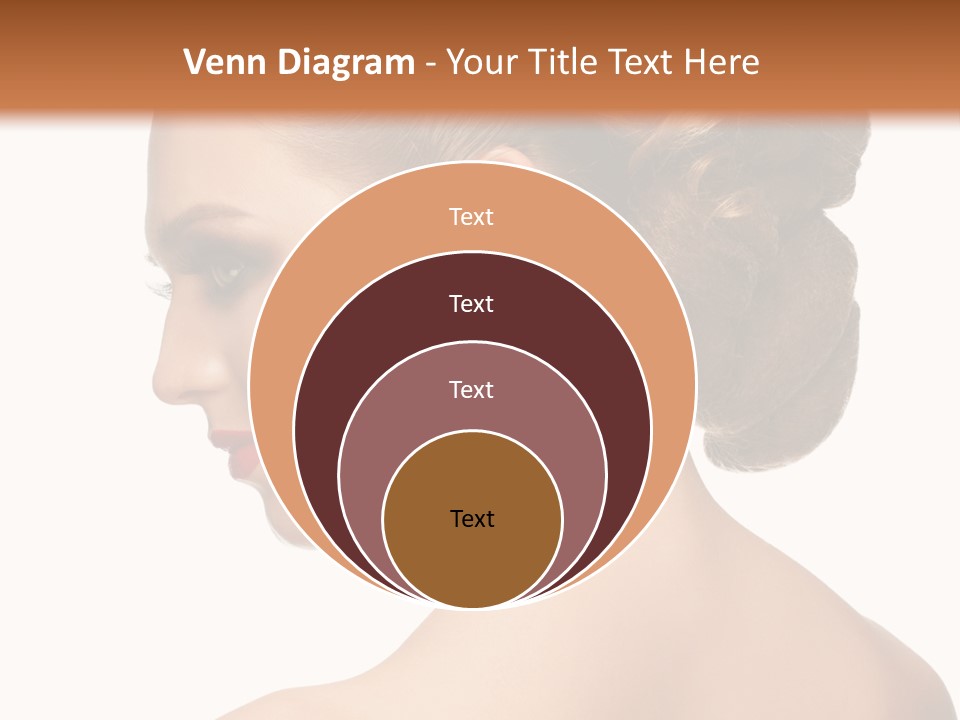 A Woman In A Dress With Her Hair In A Bun PowerPoint Template