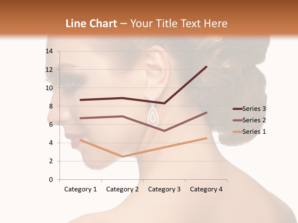 A Woman In A Dress With Her Hair In A Bun PowerPoint Template