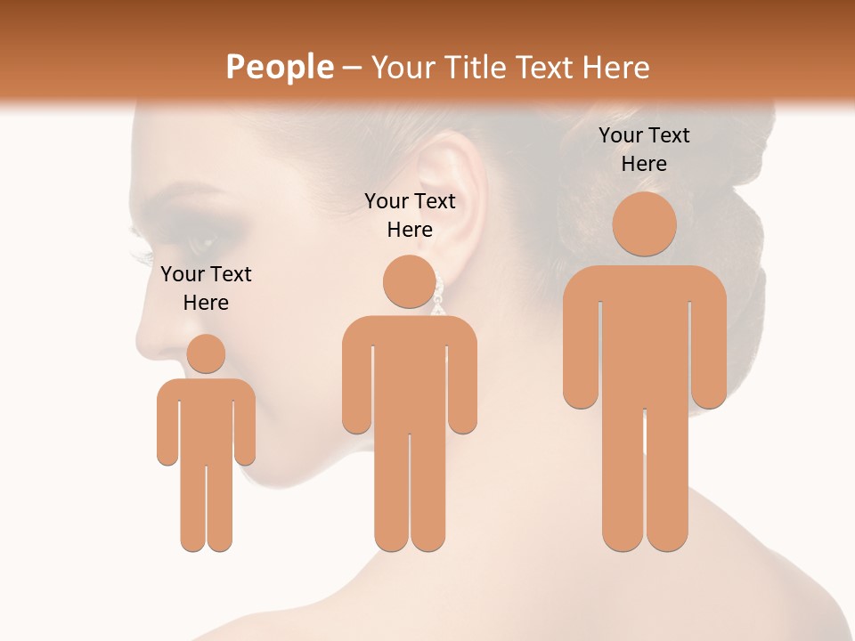 A Woman In A Dress With Her Hair In A Bun PowerPoint Template