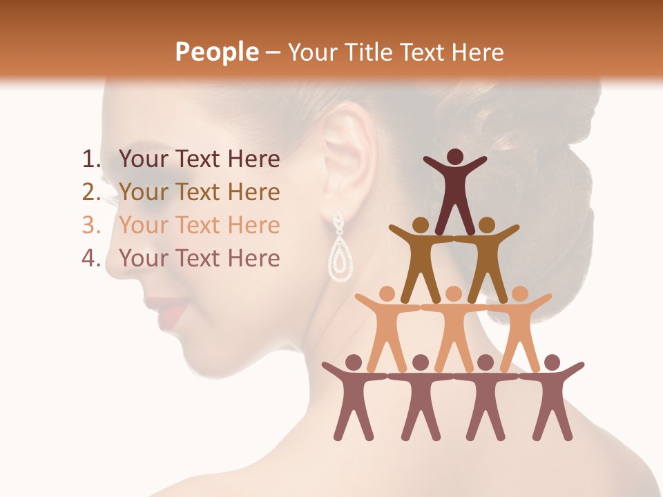 A Woman In A Dress With Her Hair In A Bun PowerPoint Template