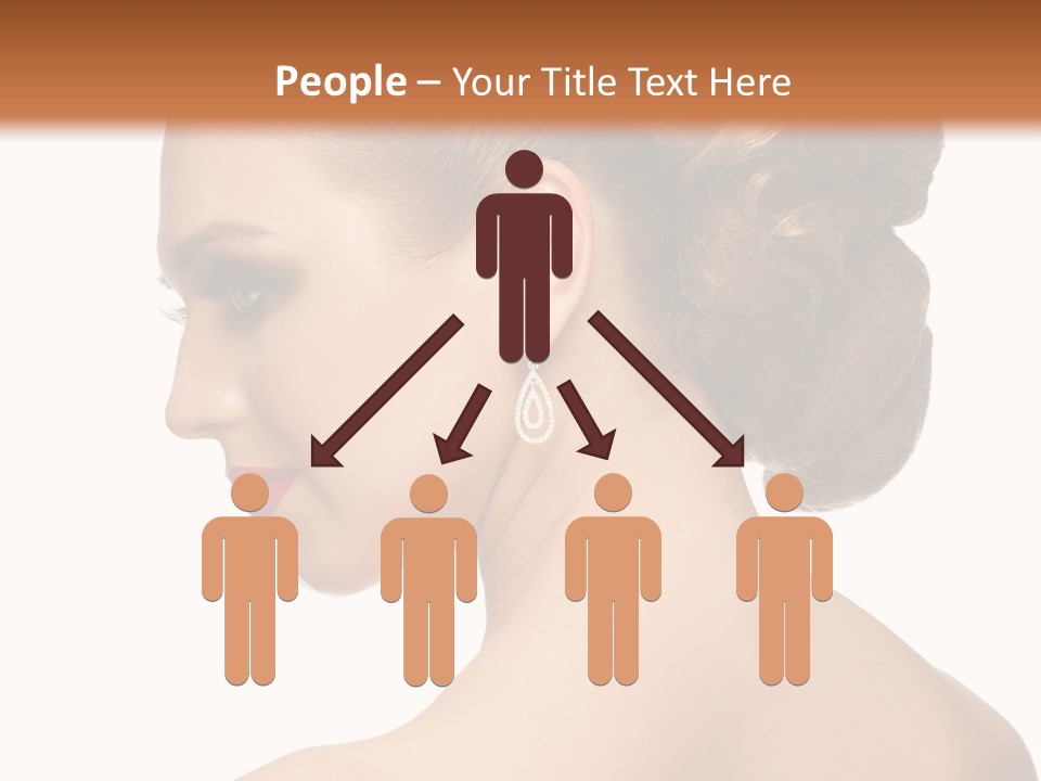 A Woman In A Dress With Her Hair In A Bun PowerPoint Template