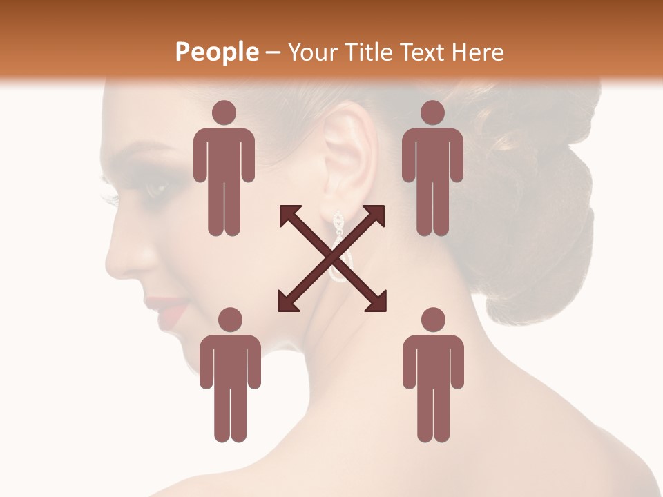 A Woman In A Dress With Her Hair In A Bun PowerPoint Template