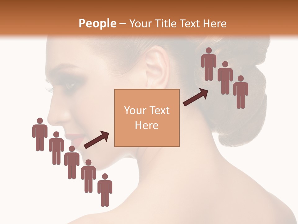 A Woman In A Dress With Her Hair In A Bun PowerPoint Template