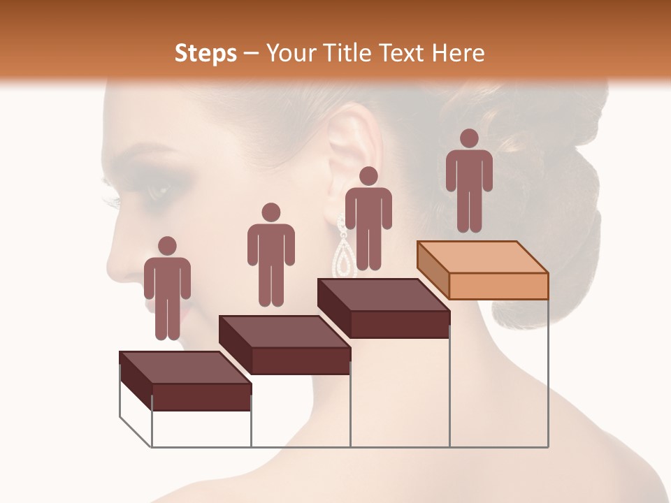 A Woman In A Dress With Her Hair In A Bun PowerPoint Template