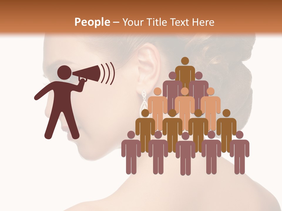 A Woman In A Dress With Her Hair In A Bun PowerPoint Template