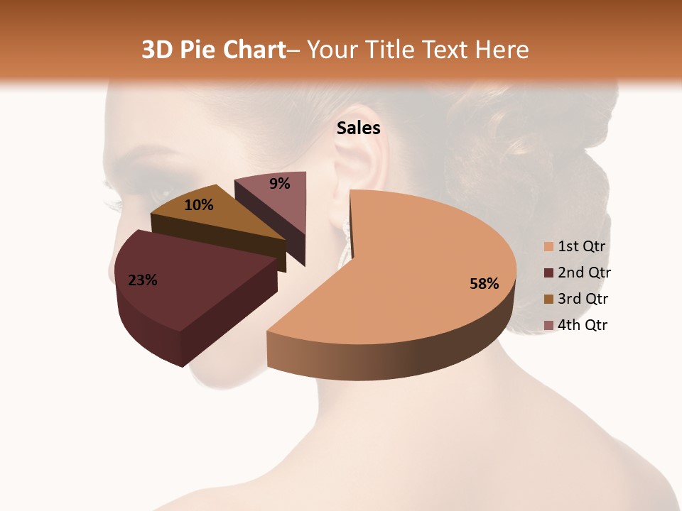 A Woman In A Dress With Her Hair In A Bun PowerPoint Template