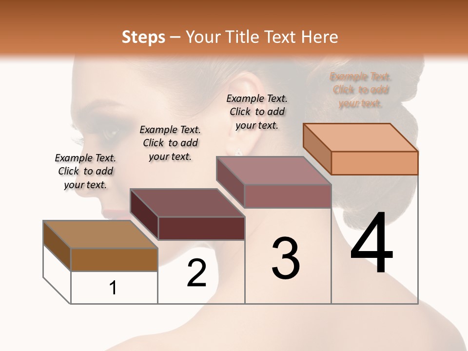 A Woman In A Dress With Her Hair In A Bun PowerPoint Template