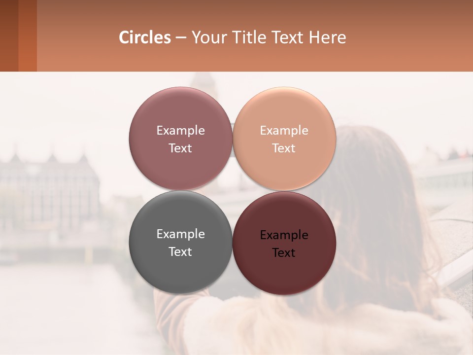 A Woman Taking A Picture With Her Cell Phone PowerPoint Template