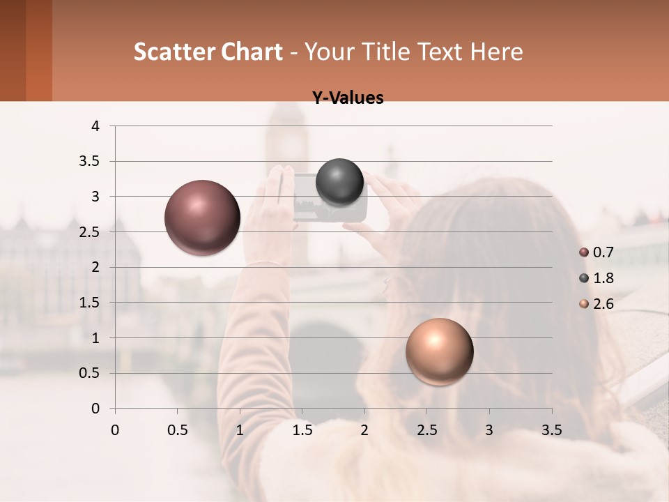 A Woman Taking A Picture With Her Cell Phone PowerPoint Template