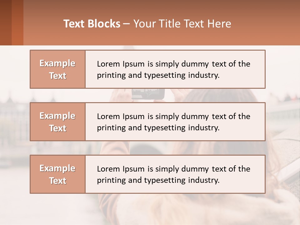 A Woman Taking A Picture With Her Cell Phone PowerPoint Template
