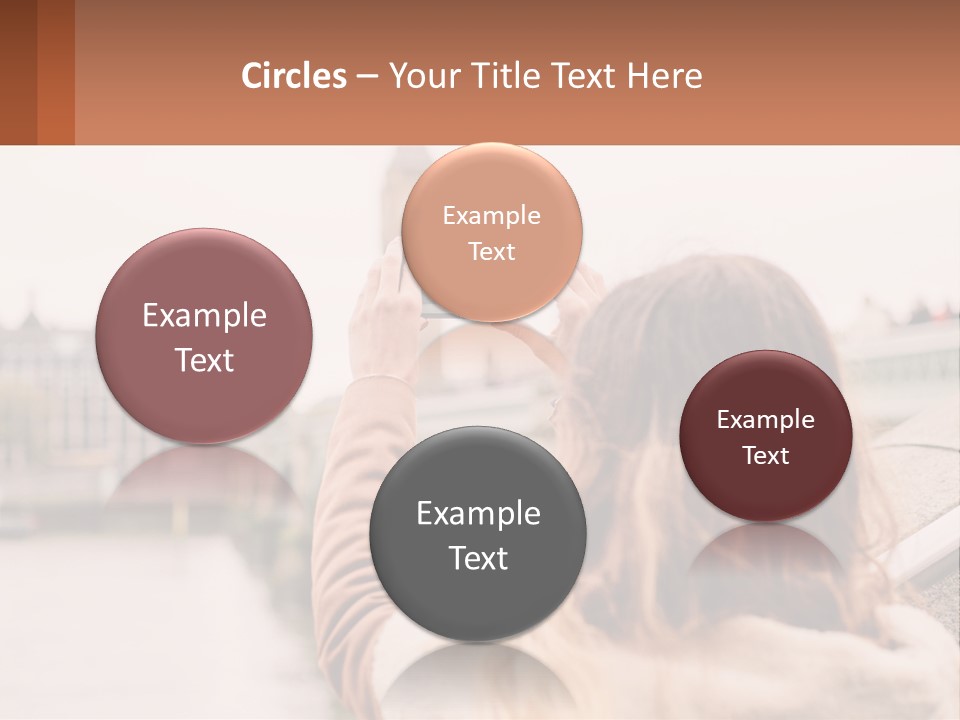 A Woman Taking A Picture With Her Cell Phone PowerPoint Template