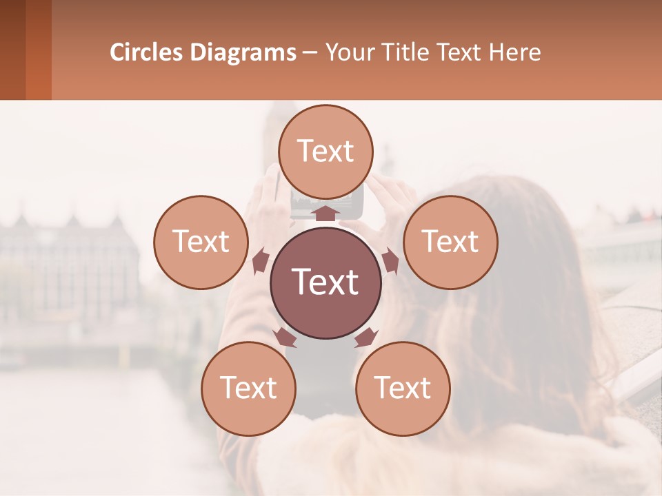 A Woman Taking A Picture With Her Cell Phone PowerPoint Template