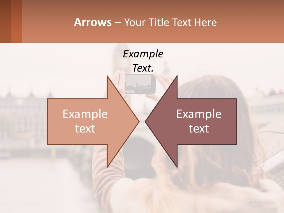 A Woman Taking A Picture With Her Cell Phone PowerPoint Template