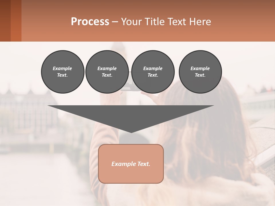 A Woman Taking A Picture With Her Cell Phone PowerPoint Template