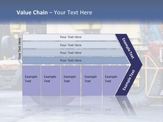 A Large Yellow Machine Is Parked In Front Of A Building PowerPoint Template