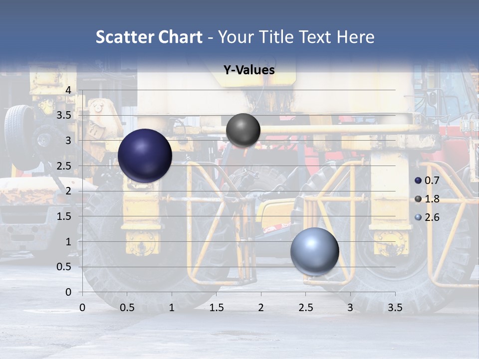 A Large Yellow Machine Is Parked In Front Of A Building PowerPoint Template