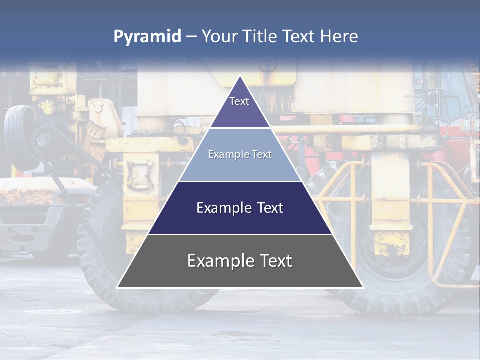 A Large Yellow Machine Is Parked In Front Of A Building PowerPoint Template