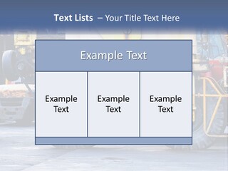 A Large Yellow Machine Is Parked In Front Of A Building PowerPoint Template