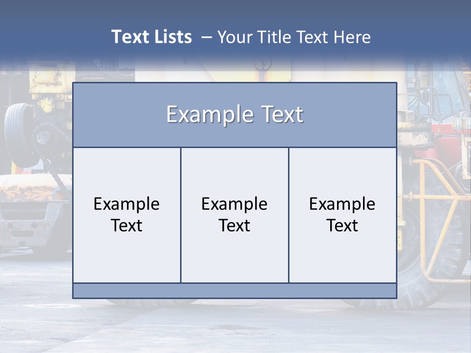 A Large Yellow Machine Is Parked In Front Of A Building PowerPoint Template