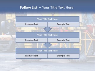 A Large Yellow Machine Is Parked In Front Of A Building PowerPoint Template