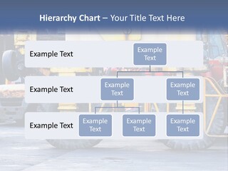 A Large Yellow Machine Is Parked In Front Of A Building PowerPoint Template