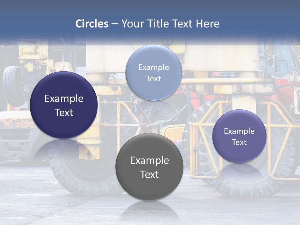 A Large Yellow Machine Is Parked In Front Of A Building PowerPoint Template