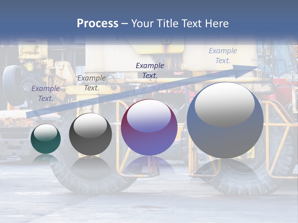 A Large Yellow Machine Is Parked In Front Of A Building PowerPoint Template