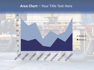 A Large Yellow Machine Is Parked In Front Of A Building PowerPoint Template
