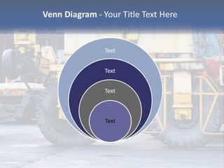 A Large Yellow Machine Is Parked In Front Of A Building PowerPoint Template