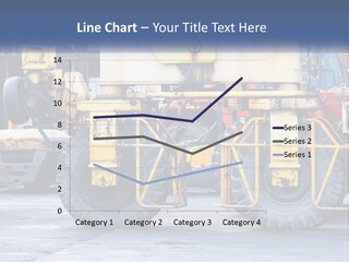 A Large Yellow Machine Is Parked In Front Of A Building PowerPoint Template