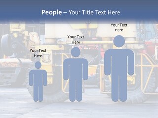 A Large Yellow Machine Is Parked In Front Of A Building PowerPoint Template