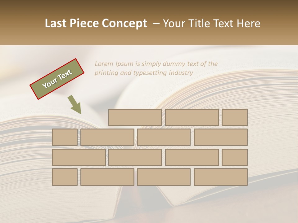An Open Book Sitting On Top Of A Wooden Table PowerPoint Template