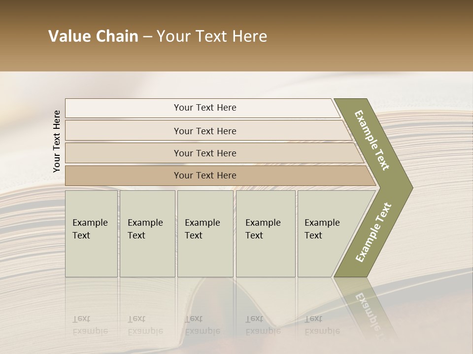 An Open Book Sitting On Top Of A Wooden Table PowerPoint Template