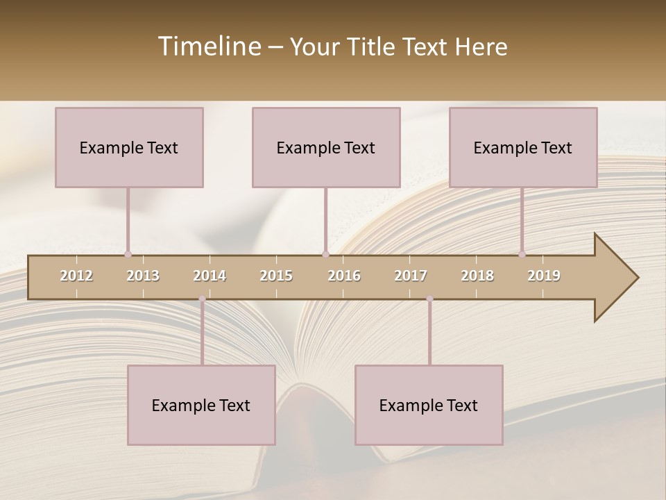 An Open Book Sitting On Top Of A Wooden Table PowerPoint Template