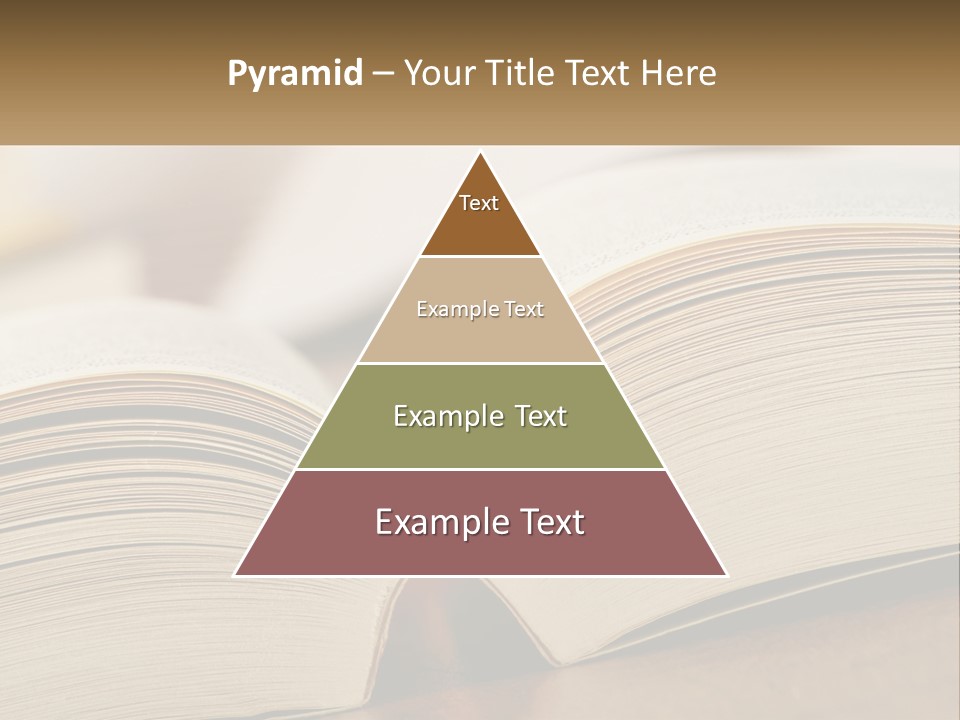 An Open Book Sitting On Top Of A Wooden Table PowerPoint Template