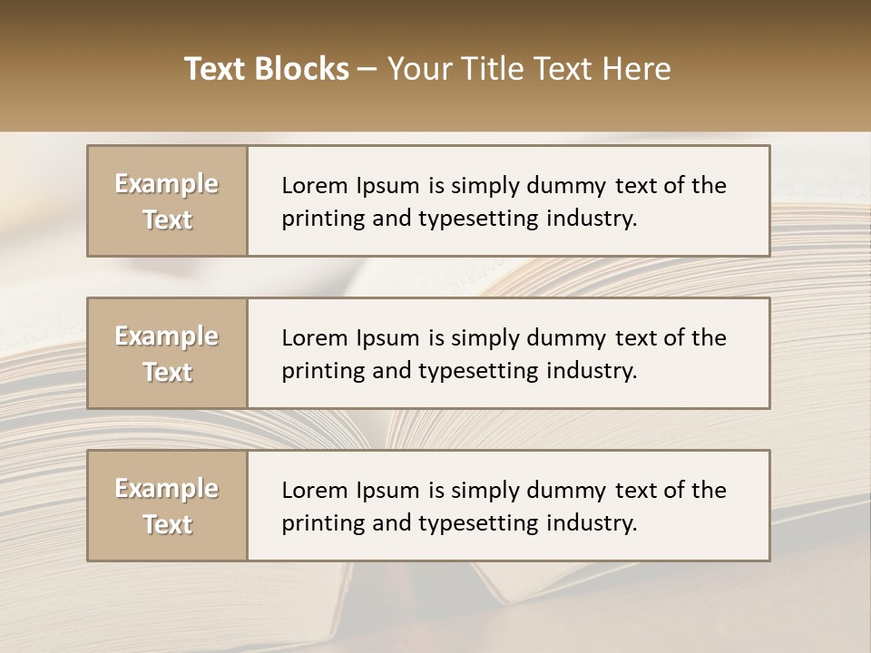 An Open Book Sitting On Top Of A Wooden Table PowerPoint Template