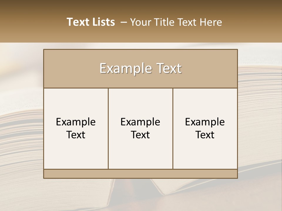 An Open Book Sitting On Top Of A Wooden Table PowerPoint Template
