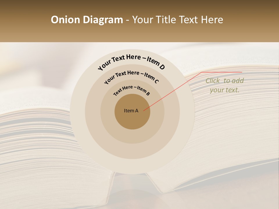 An Open Book Sitting On Top Of A Wooden Table PowerPoint Template