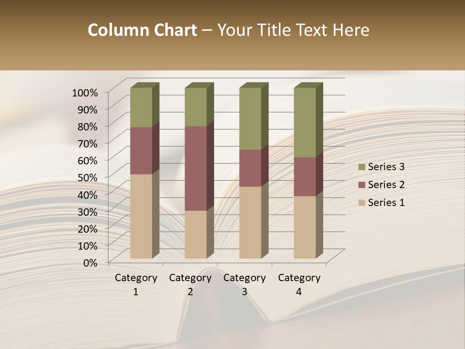 An Open Book Sitting On Top Of A Wooden Table PowerPoint Template