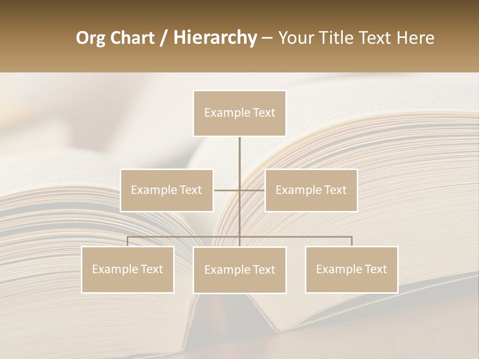 An Open Book Sitting On Top Of A Wooden Table PowerPoint Template
