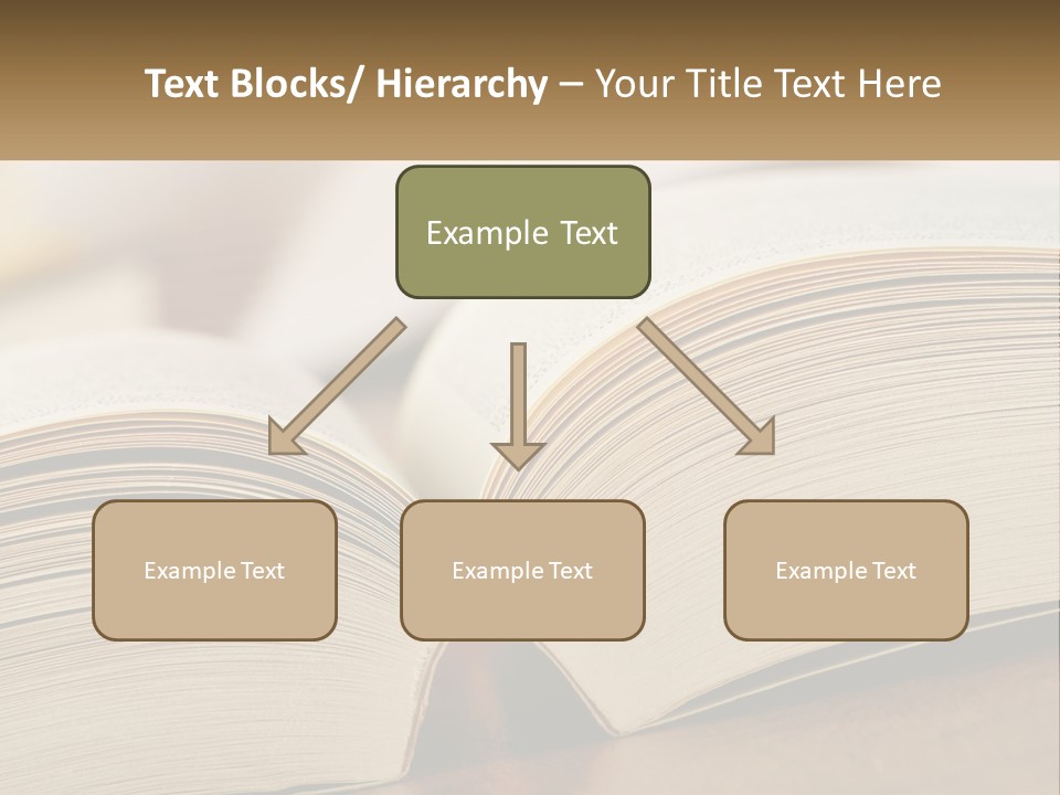 An Open Book Sitting On Top Of A Wooden Table PowerPoint Template