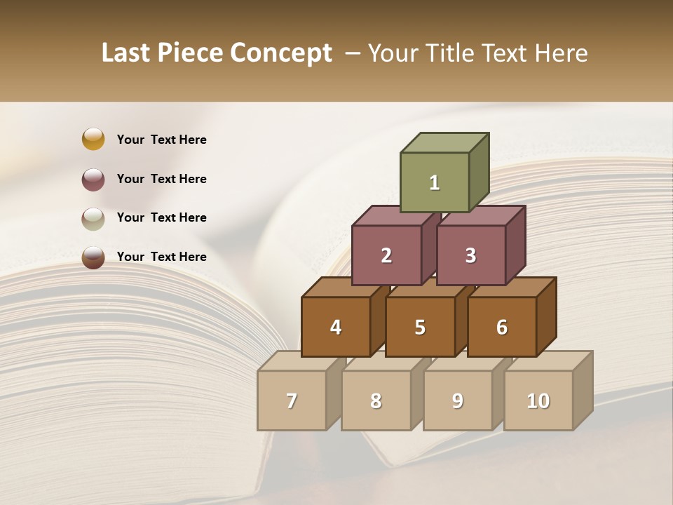An Open Book Sitting On Top Of A Wooden Table PowerPoint Template