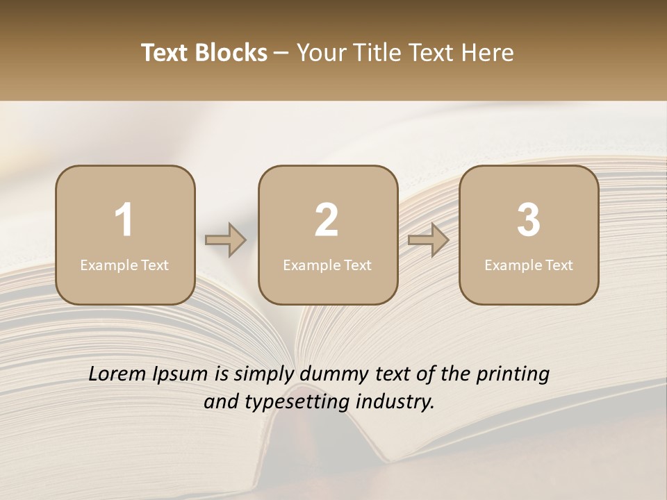 An Open Book Sitting On Top Of A Wooden Table PowerPoint Template