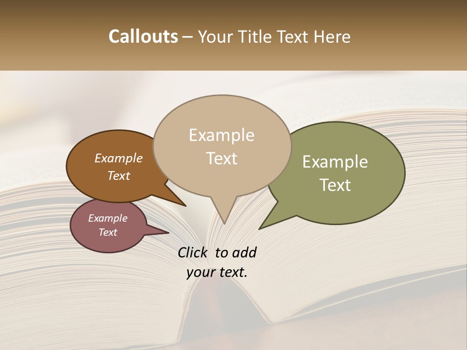 An Open Book Sitting On Top Of A Wooden Table PowerPoint Template