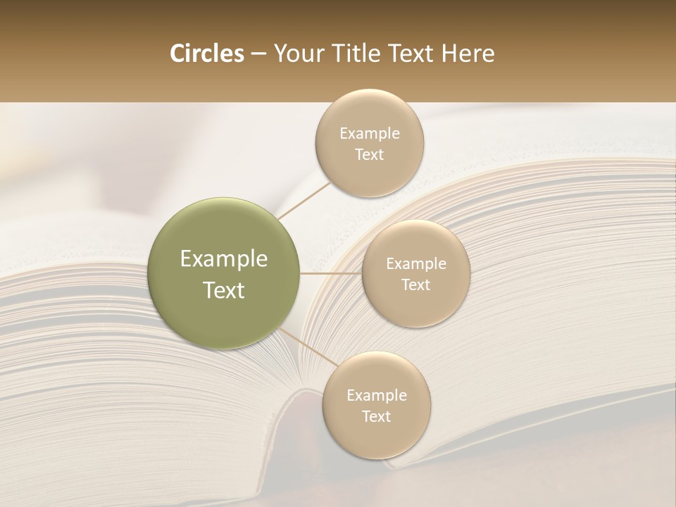 An Open Book Sitting On Top Of A Wooden Table PowerPoint Template