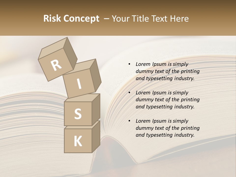 An Open Book Sitting On Top Of A Wooden Table PowerPoint Template