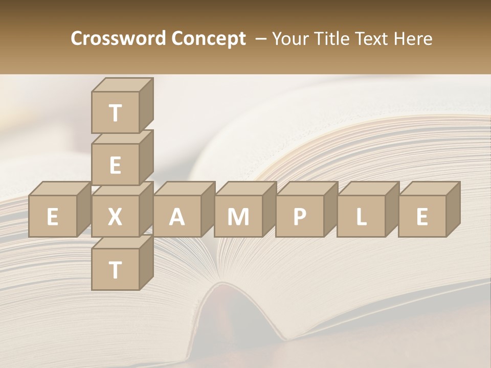 An Open Book Sitting On Top Of A Wooden Table PowerPoint Template