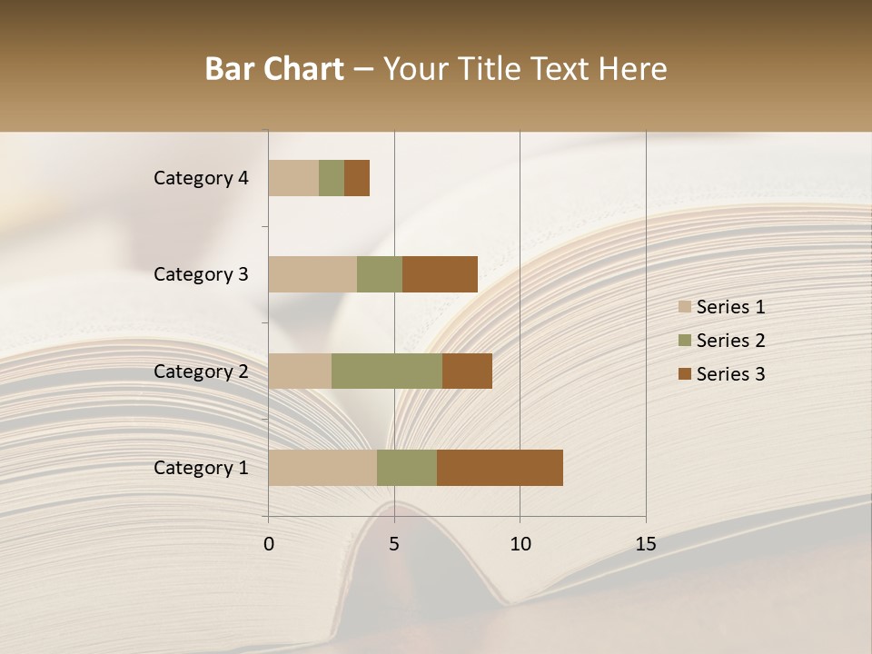 An Open Book Sitting On Top Of A Wooden Table PowerPoint Template